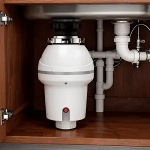 Under-Sink Garbage Disposal with 4-Stage Grind, 3500 RPM, Choice of 1/2 HP, 3/4 HP, 1 HP, Air Switch Option, Silver