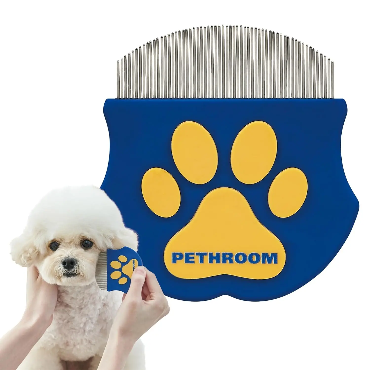Pet Comb Face Brush for Dogs and Cats, Mini Facial Grooming Tool, Flea Removal, Poodle Brush, Safe and Convenient Pet Hairbrush, Unisex Design