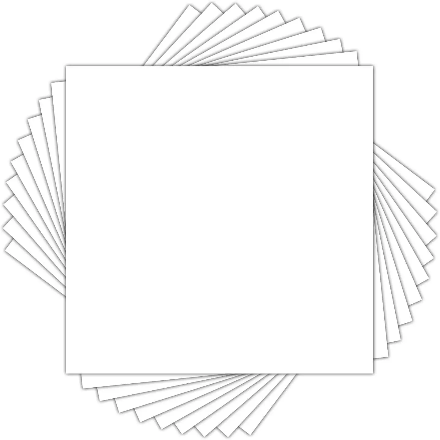 8x8 White Backing Board, 10 Pack Backer Boards for Prints