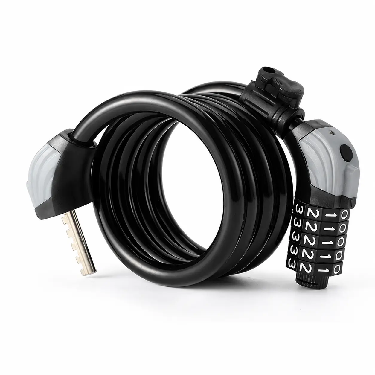 Heavy-Duty 5-Digit Combination Cable Lock for Bicycles — Weather-Resistant Steel Core, Flexible Braided Design Ideal for Mountain, Road, and Commuter Bikes