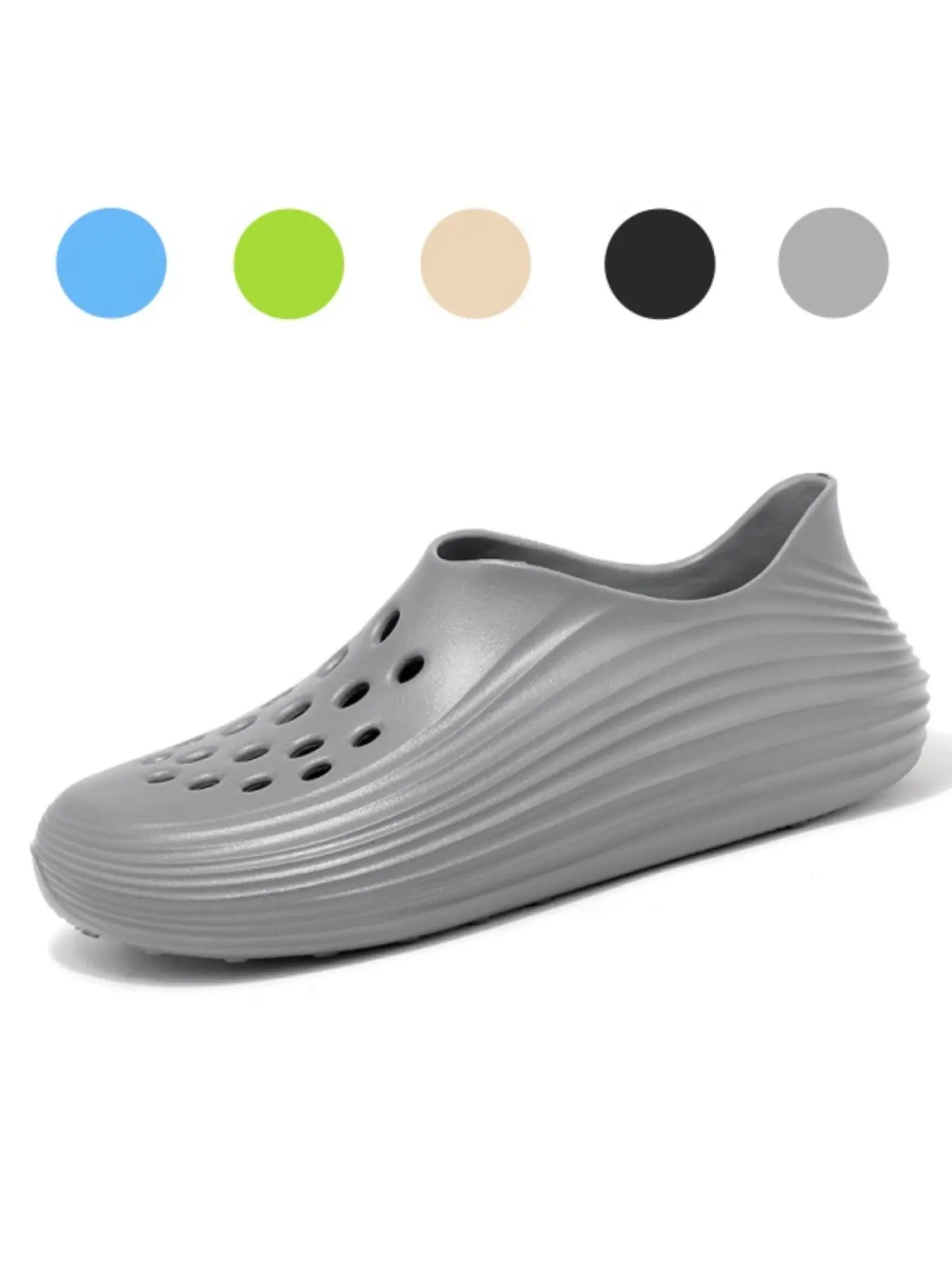 Unisex Streamline Clogs: Minimalist Black Design, Versatile Clogs For Outdoor & Home Use, Breathable Clogs