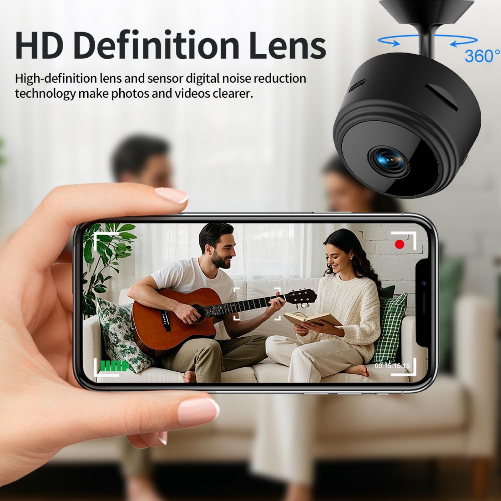 3-Pack A9 Mini Indoor Camera, USB Powered Compact Camera for Home, Office, Garage, Room & Small Space Observation