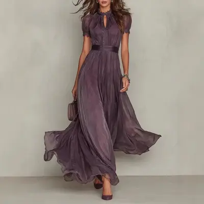 long flowy dresses amazon Chic Summer Maxi 44 Regular - 38 Waist