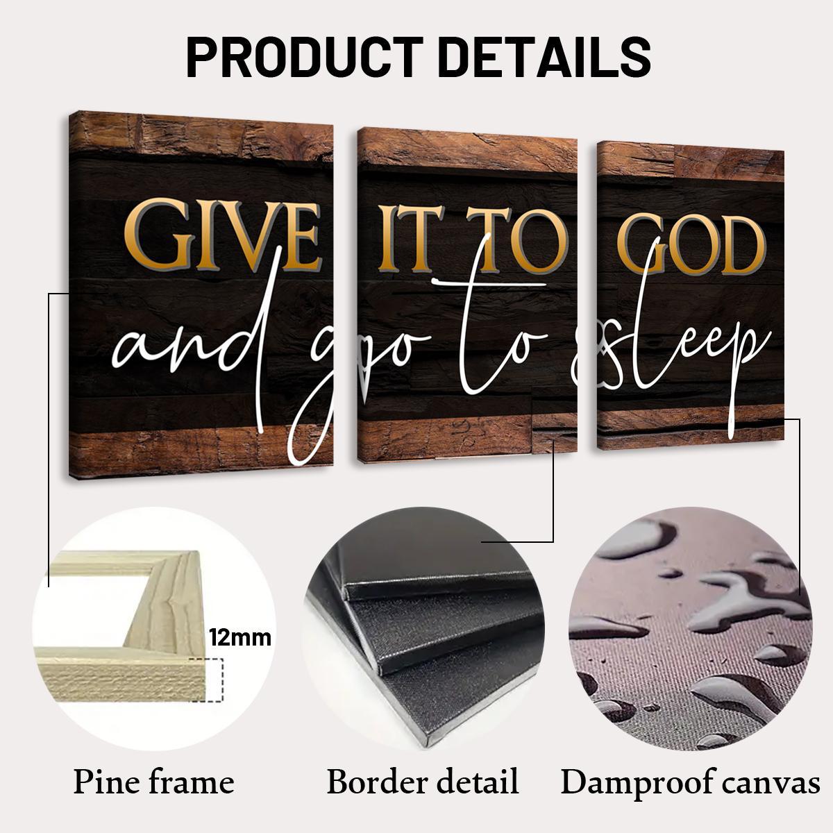 Wooden Framed Canvas Painting, 3 Counts/set Letter Pattern Western Wall Art, Vintage Art Canvas, Modern Home Decor, Vintage Letters Print for Living Room Home Office Hotel