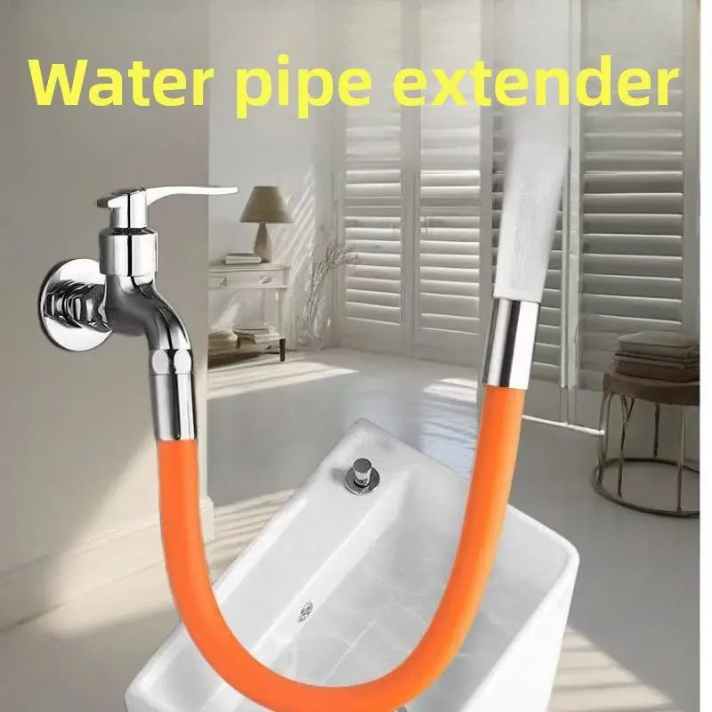 4-Point Tap Faucet Extender, Anti-Splash Lengthened Bendable Hose Nozzle, Plumbing Accessories, Bathroom Fixture Accessories for Kitchen, Laundry Rooms, Daily Household Use (Flow Direction Control)