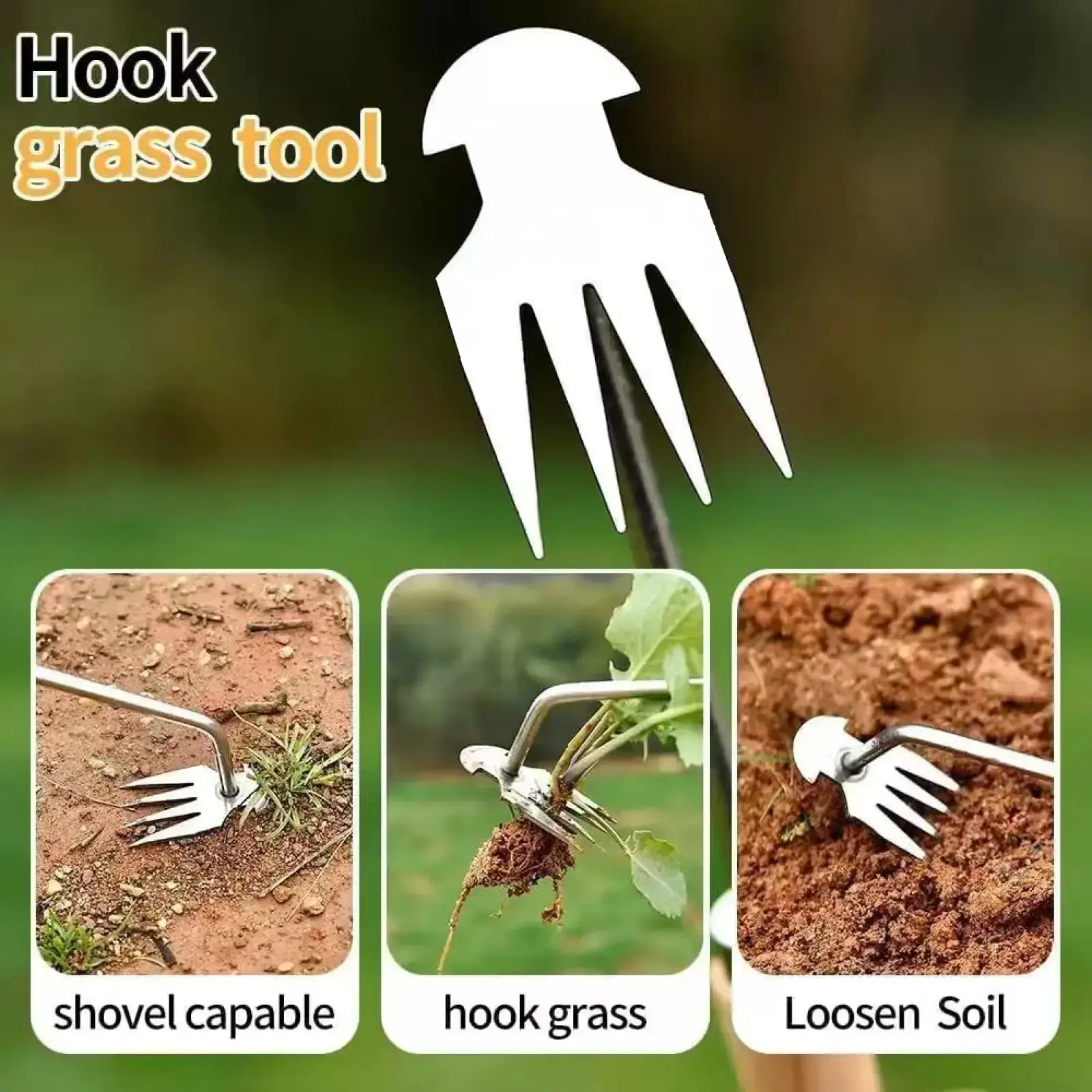 Labor Saving Manual Pulling Weeds and Weeding Artifact,Rooting Hoeing,Loosening Soil, Gardening Tools,Multi-Functional Weeding Shovel,Vegetable Planting, New Durable Garden Weed Upgraded Weed Puller Tool.