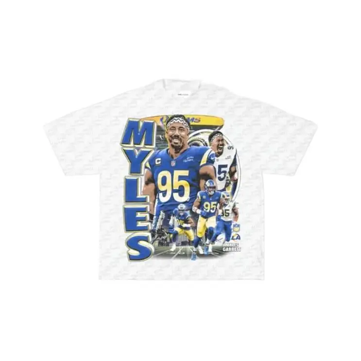 [Sale Up To 50%] Menswear Short-Sleeve Casual Top, Unisex Myles Garrett Rams T-Shirt