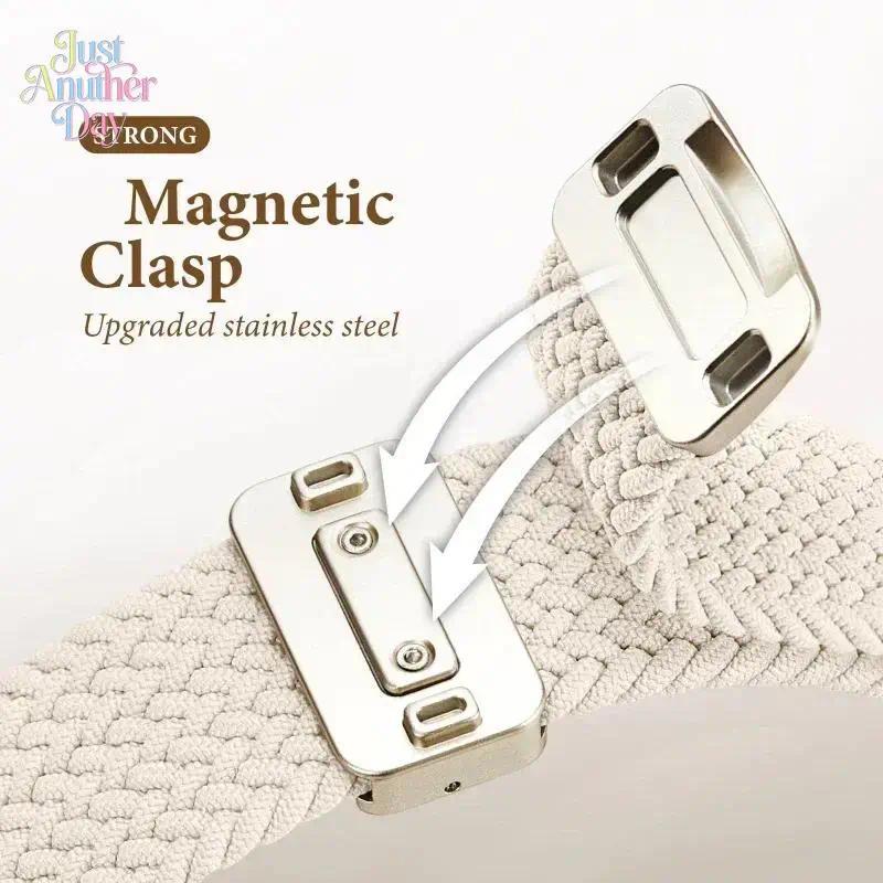 Braided Elastic Apple Watch Band – Stretch Comfortable Strap Compatible with Series & Ultra (40–49mm)