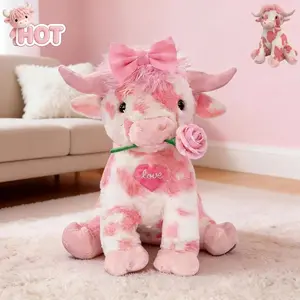 Cute Cow Plush Toy, Soft and Comfortable Stuffed Animal Doll, Perfect Holiday Gift, Kids' Favorite Companion, Adorable Playmate, Cuddly Stuffed Animals