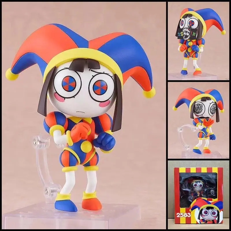 Q Version 2583 The Amazing Digital Circus Pomni Chibi Figure Interchangeable Face Posable Collectible Desktop Ornament Gift