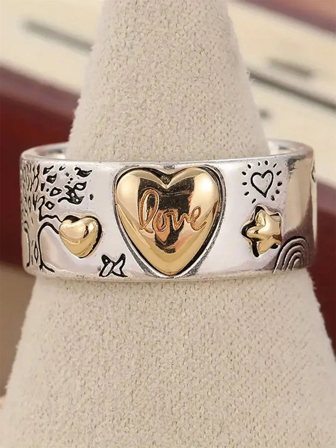 1 PC Charm Ring For Women For Valentine's Day Gift Wedding Anniversary Party Jewelry