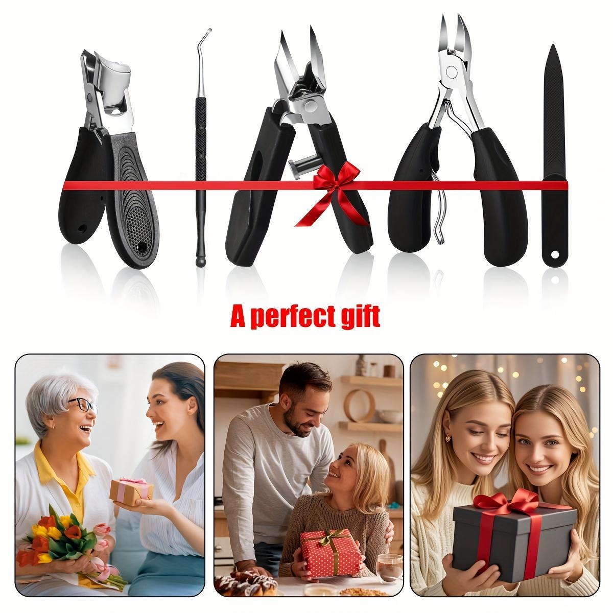 5pcs Includes Heavy Duty Clippers Nail File Cuticle Nipper Grooming Tools Professional Manicure Set Foot Care‌ Stainless Durability Pedicure Kit