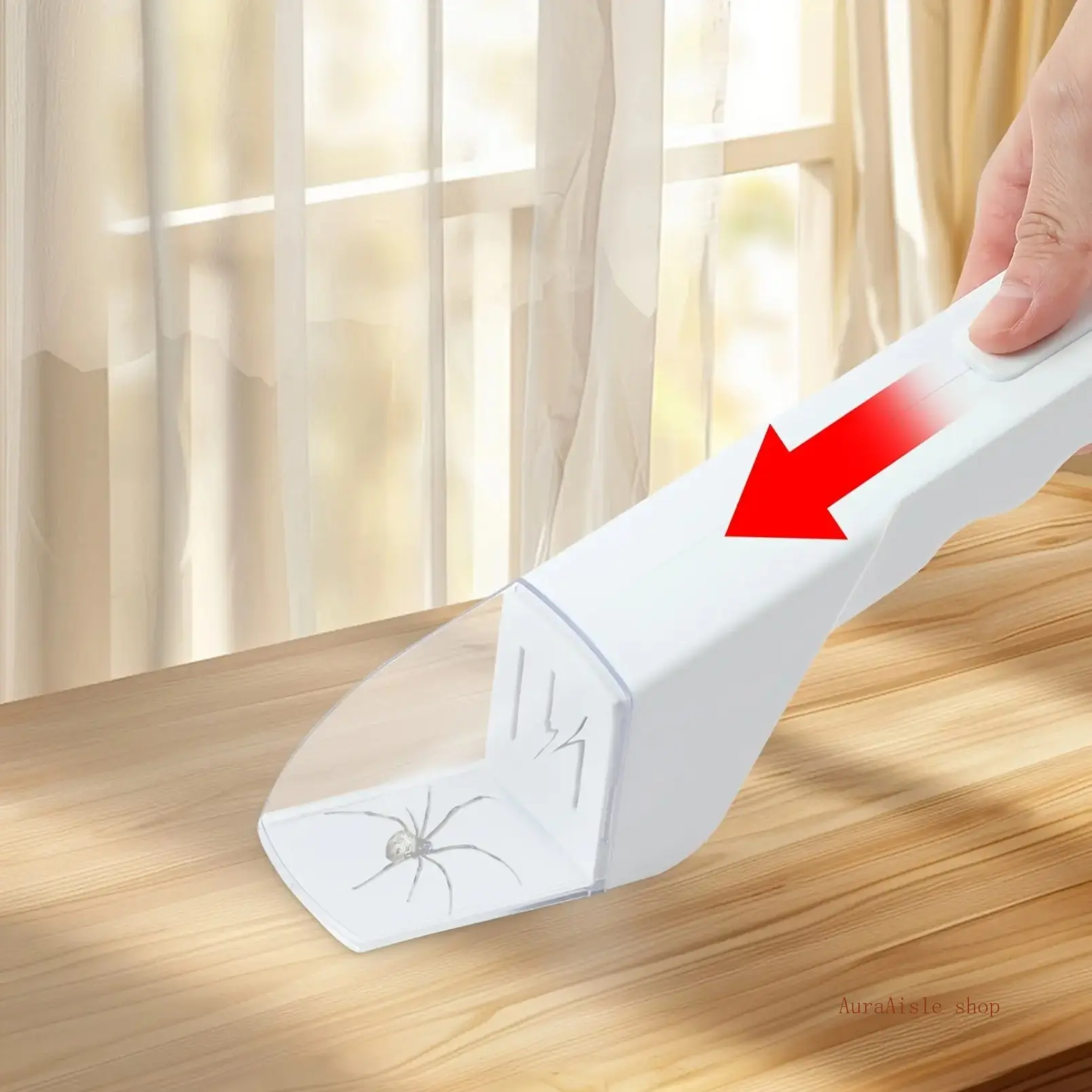 Lightweight Handheld Catch-And-Release Insect Catcher Tool - Battery-Free Portable Pest Control Device with Quick Release Mechanism, Humane Bug Trapping Accessory for Household Indoor & Outdoor Garden Use