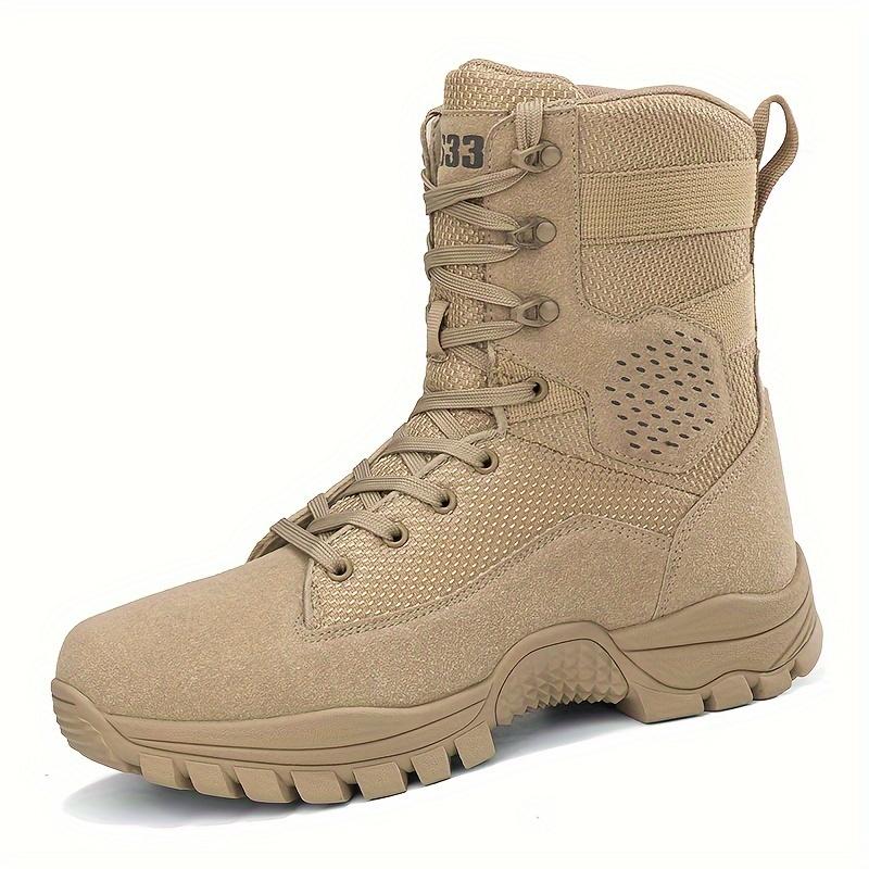 New Style Brown Combat Boots Men'S Ultra-Light Training Boots American Paratrooper Genuine Wear-Resistant Desert Boots Outdoor Labor Shoes