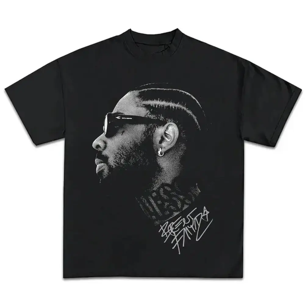 Brent Faiyaz Big Face Graphic T-shirt, Sonder Rapper Shirt, Vintage Rap Hip Hop Merch Unisex Y2k Streetwear T-shirt, Tops Menswear