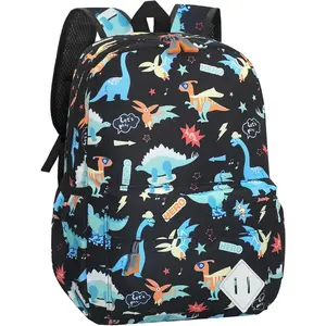Kids Backpack for Girls Boys - 15 Inch Dinosaur Childrens Backpack Cute School Bag Kindergarten Backpack for Ages 3-8, BlackGift.