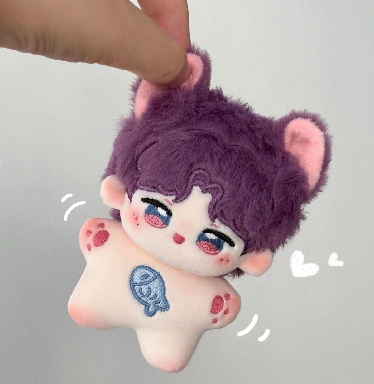 Love and Deepspace Rafayel 10cm cotton doll Xavier Zayne Sylus Caleb Cartoon peripheral decoration keychain Plush nude doll Gift
