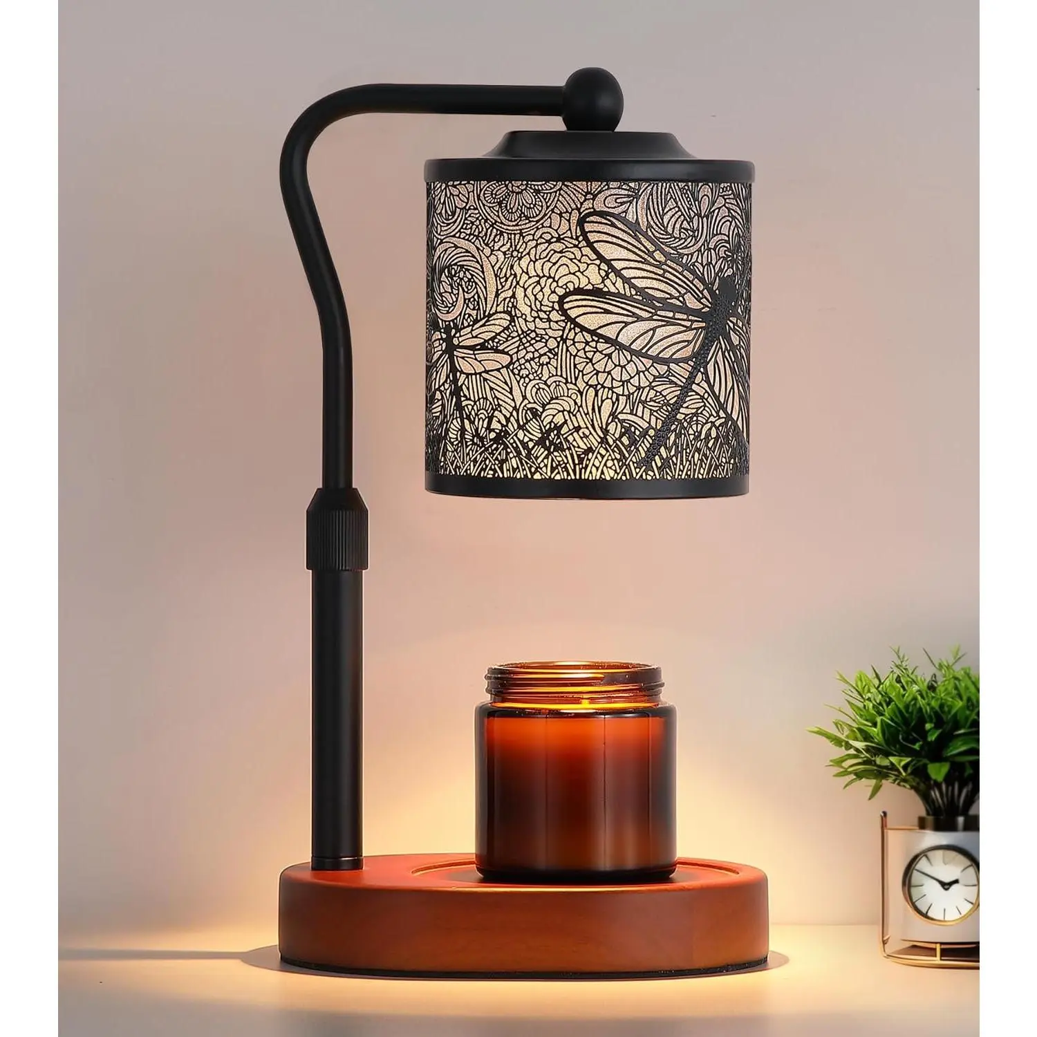 Candle Warmer Lamp with Timer, Dragonfly Candle Warmer Lamp with Jar Candles,Wax Melt Warmer for Housewarming Gift, Birthday Mother's Day Valentines Gifts for Women,Mom,Sister,Bedroom Home Decor