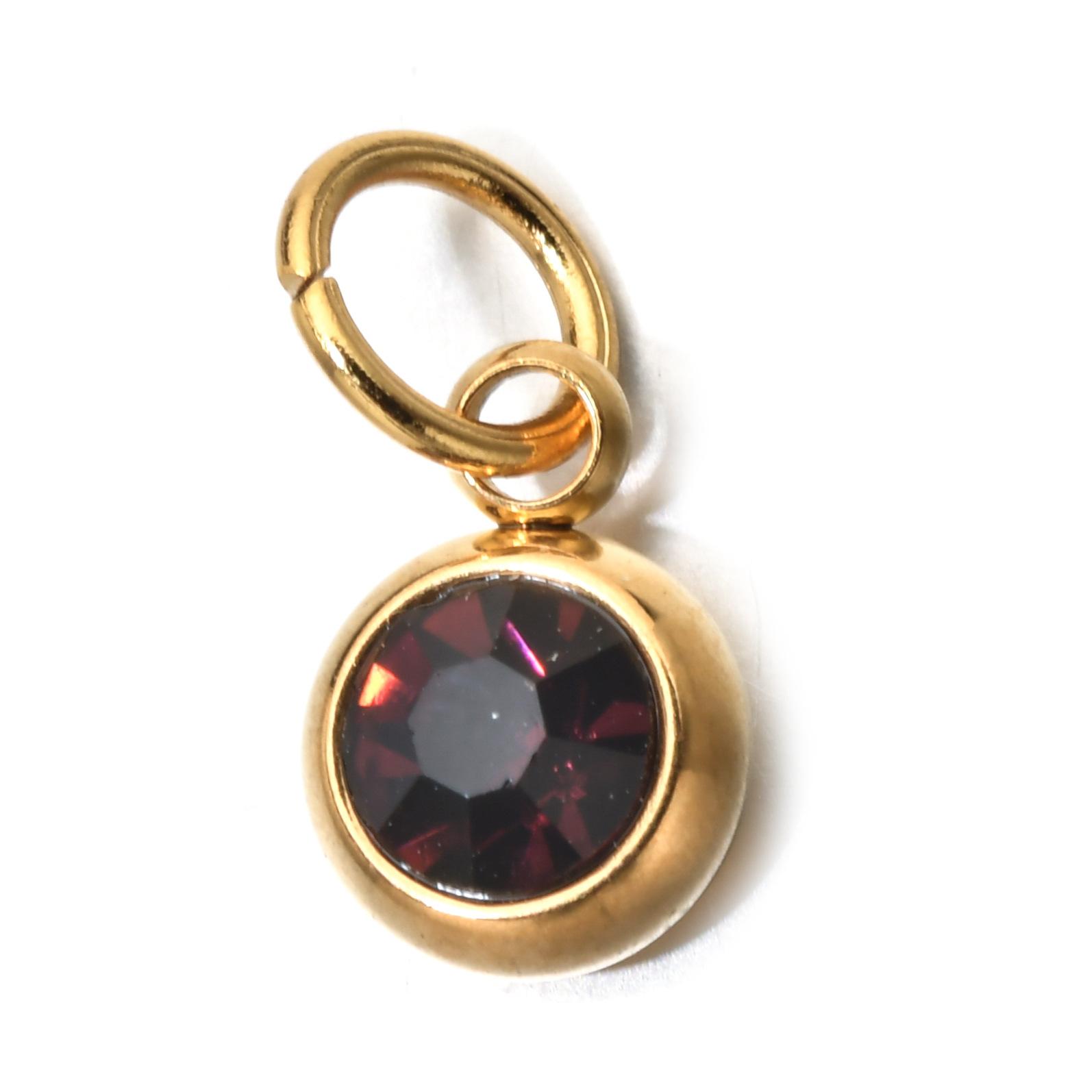 26 Initial Letters Stainless Steel Birthstone Pendant Necklace Dainty Clavicle Chain Ideal Gift For Mom