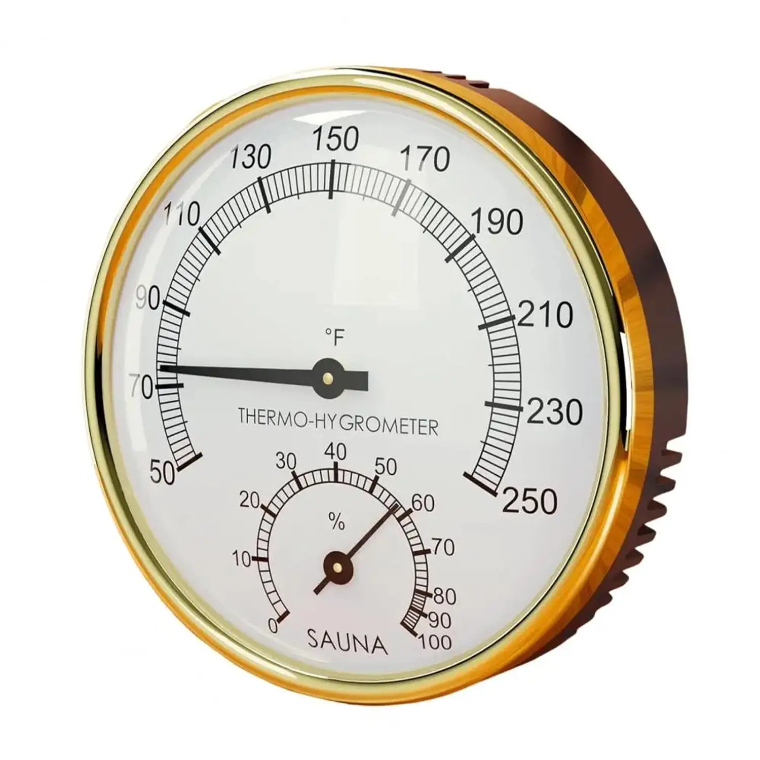 Sauna Thermometer 2 in 1 Sauna Fahrenheit Thermometer Hygrometer Indoor Humidity Temperature Measurement for  Steam Saunas Hostel