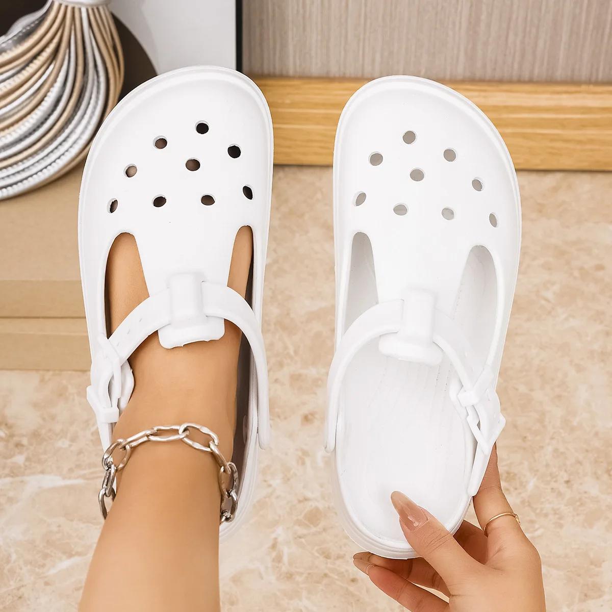 2025 Women's Summer Mary Jane Clogs EVA One-piece Slippers Sandals Footwear