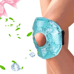 New summer ice compress knee protector gel beads knee protector sports bandage gel ice bag cold compress hot compress reuse, athletes share good things
