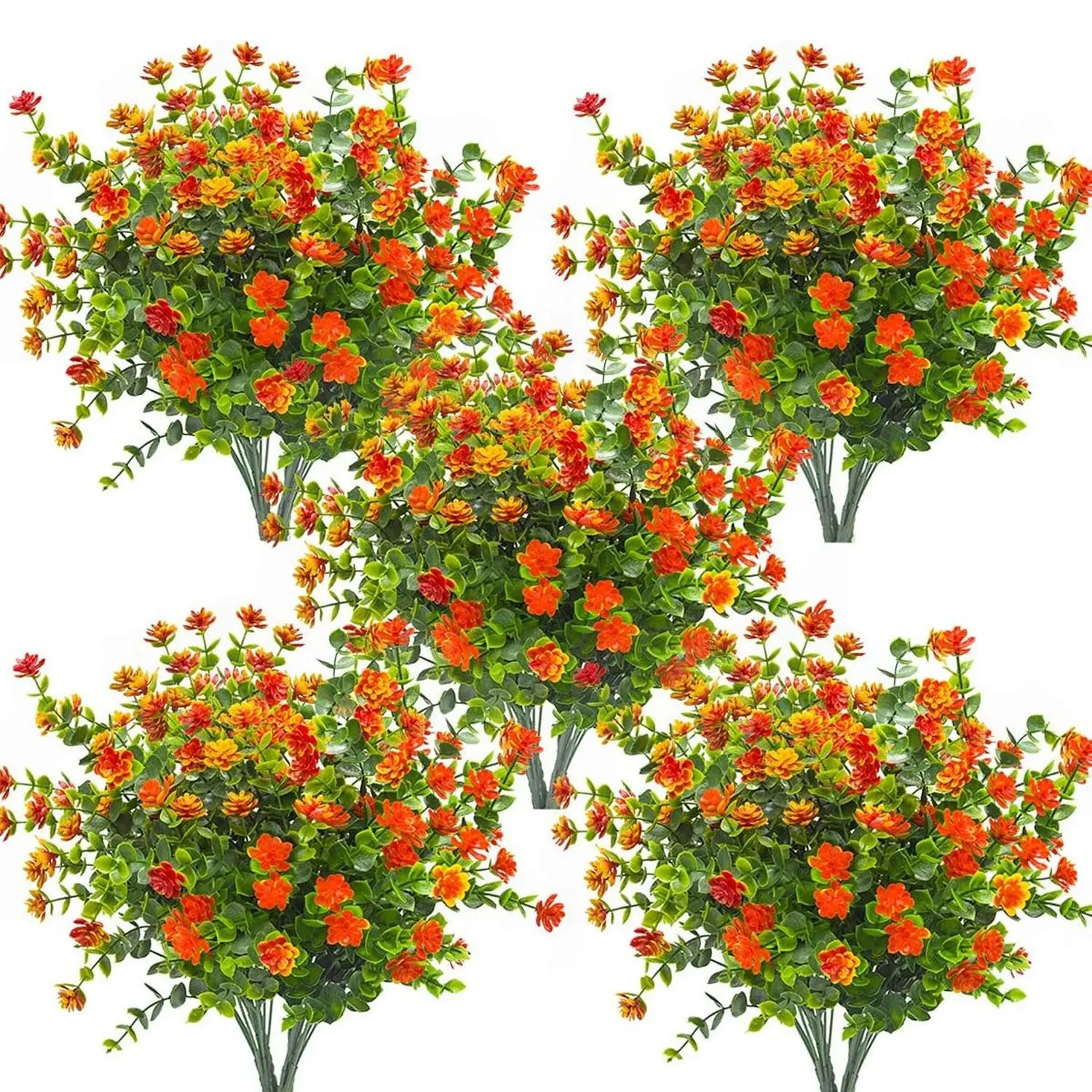 New 20-bundle UV-resistant artificial eucalyptus leaves bouquet - suitable for outdoor and indoor decoration, home gardens and festive celebrations. Ideal for Thanksgiving, Mother's Day, Halloween, Christmas decorations.
