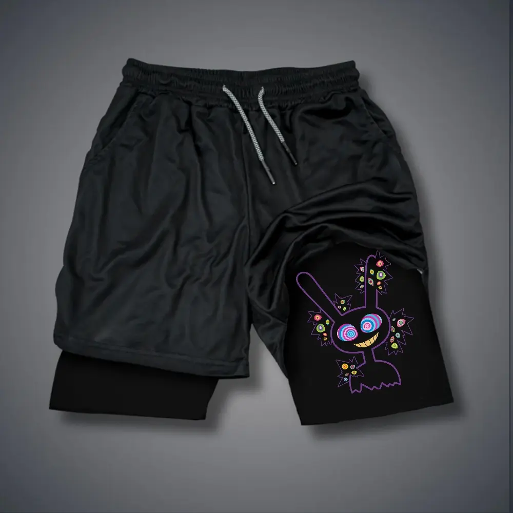 [Vtg90s] Double-Layer Sports Shorts Graphic Shorts Black Shorts Camo Shorts Streetwear Shorts Men Outfits Men Short Shorts Vacation Outfits Shorts