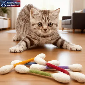 2-Pack Extra Large Cat Wand Toys, Interactive Feather Teaser Sticks for Cats, Durable Bite-Resistant Pet Play Toys for Exercise, Boredom Relief and Indoor Activity, Fun Training and Entertainment Toy for Kittens and Adult Cats, Ideal for Cat Owners Home U