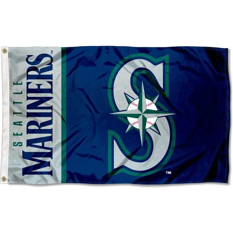 Seattle Mariners Flag 3x5 FT Baseball Team Banner Indoor Outdoor Home Garden Wall Decor