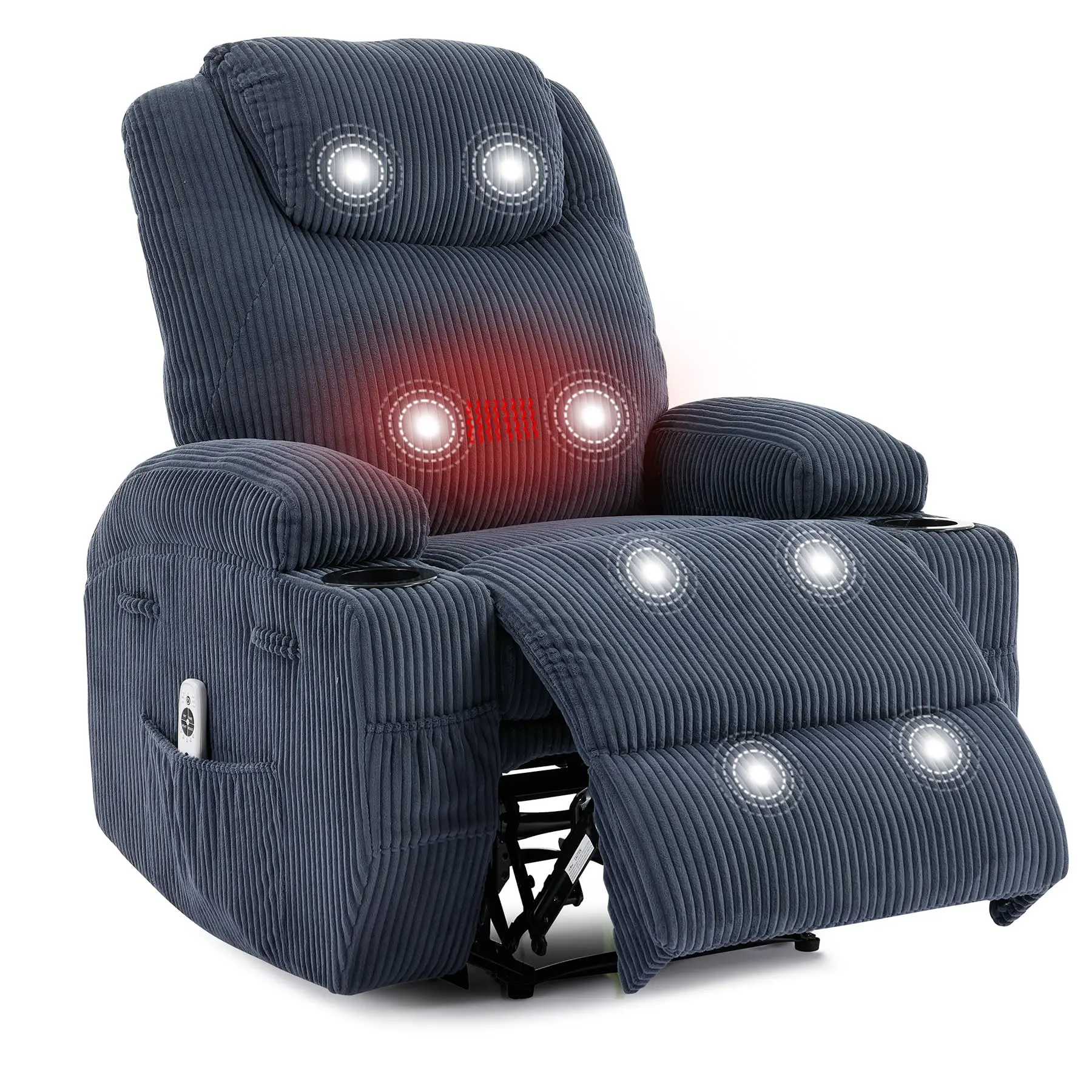 Garvee Comfort Recliner Chair for Living Room ,Stylish & Durable Modern Lounge Seating ,Ergonomic Back Support Easy Assembly ,Perfect for Living Room, Bedroom, or Nursery,Blue