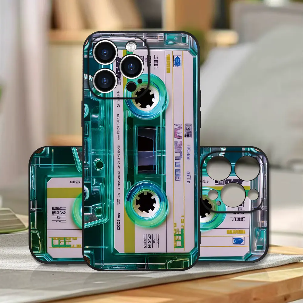 Phone Case - Retro Tape Pattern Suitable for Iphone 17/16/15/14/13/12/11/7/X/XR/XS Max Trendy Youth Style Protective Cover
