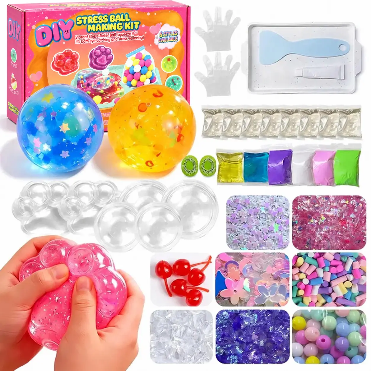 Kawaii DIY Cat Paw Squishy Kit - Super Soft  Texture, Toys and hobbies, DIY, craft kits,Cool Gifts for DIY lovers, Creative Play Vacation Craft Activity, Handmade Room Decor