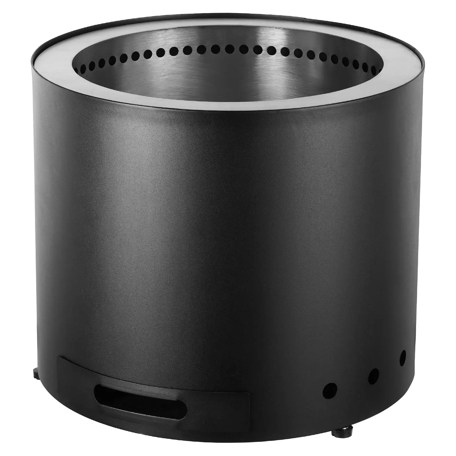 Stainless Steel Smokeless Fire Pit Stove Bonfire, Portable Stove with Removable Ash Pan, High-Temperature Powder Coating Finish, Smokeless Heating for Outdoor Patio Camping