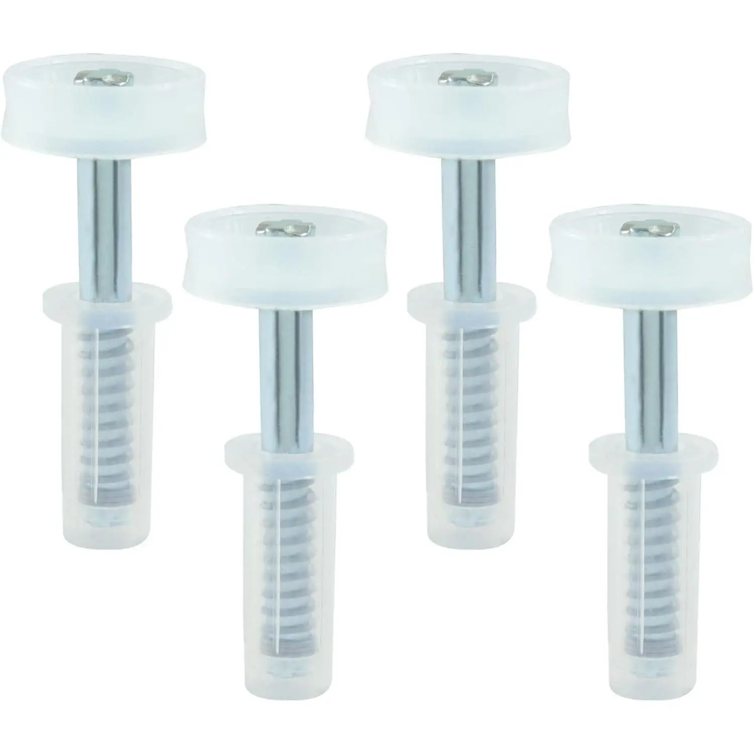 4 Pack 7/8 Inch Spring Loaded Bi-Fold Door Top Roller Guide Wheel Plastic Closet Door Hardware for Folding Accordion Shower Doors