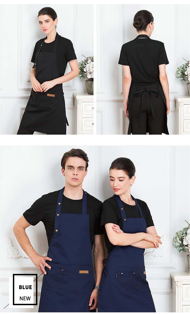 Custom Brand Logo Kitchen Aprons For Woman Men Chef Work  Grill Restaurant Bar Shop Cafes Beauty Nails Studios Custom Uniform