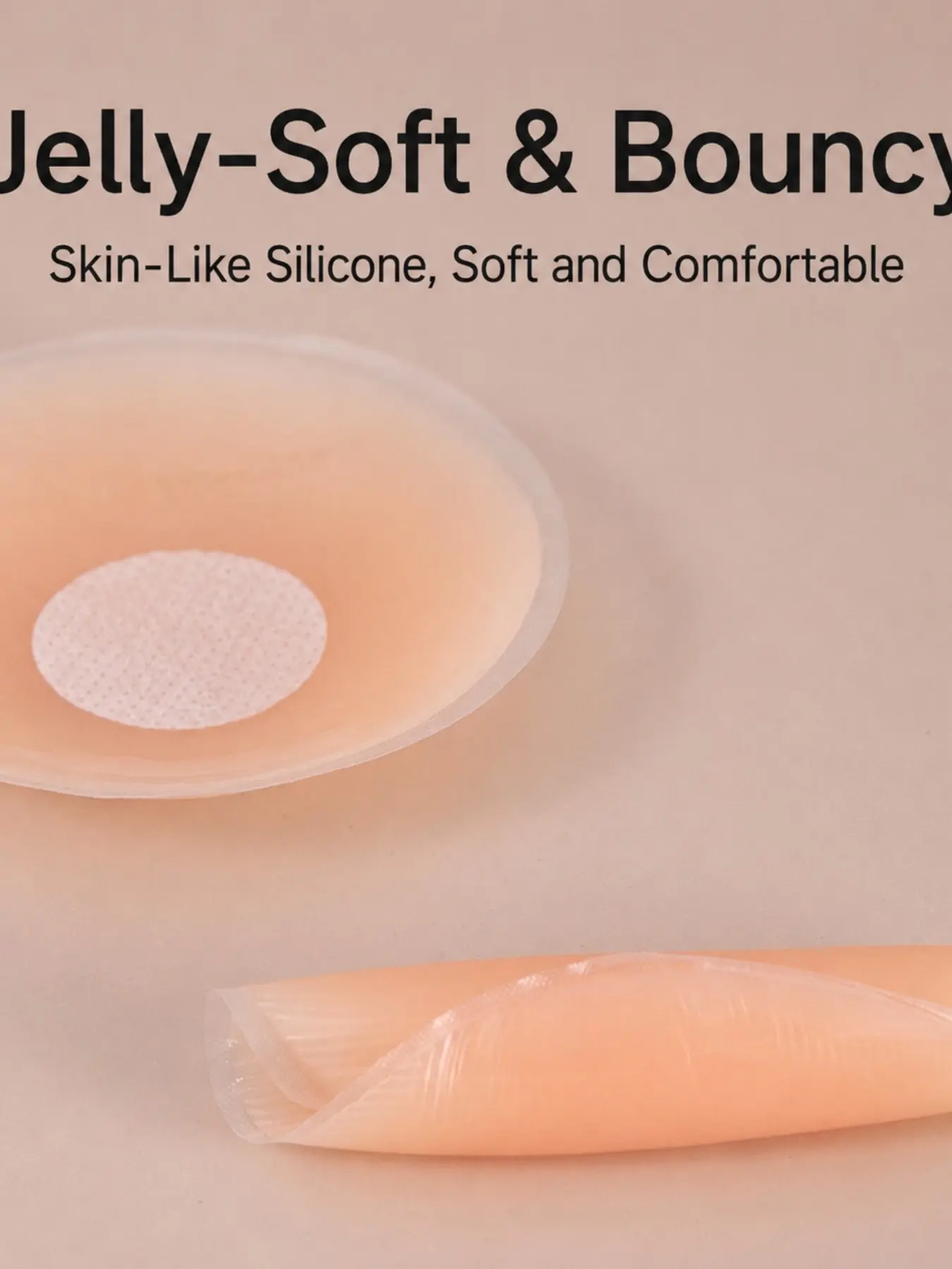 Backless Self-Adhesive Push-Up Bra Pads, 1 Pair, Comfortable and Secure Fit, Ideal for Daily Wear, Easy to Use