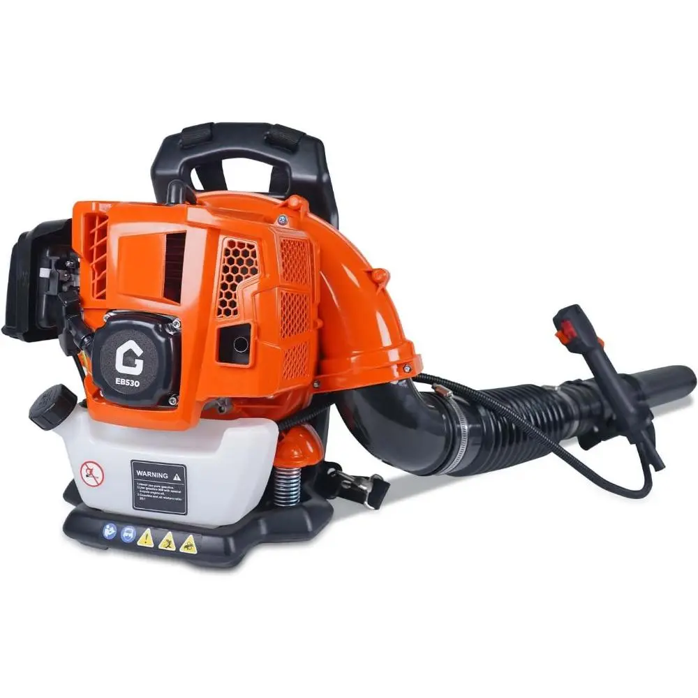 52 cc Backpack Gas Leaf Blower, 2.2 HP 2-Stroke 780 CFM 270 MPH Lawn Care Equipment with Adjustable Handle, Lightweight & Efficient Landscaping Tool, Variable Speed, Cruise Control for Lawn Care, Snow Blowing