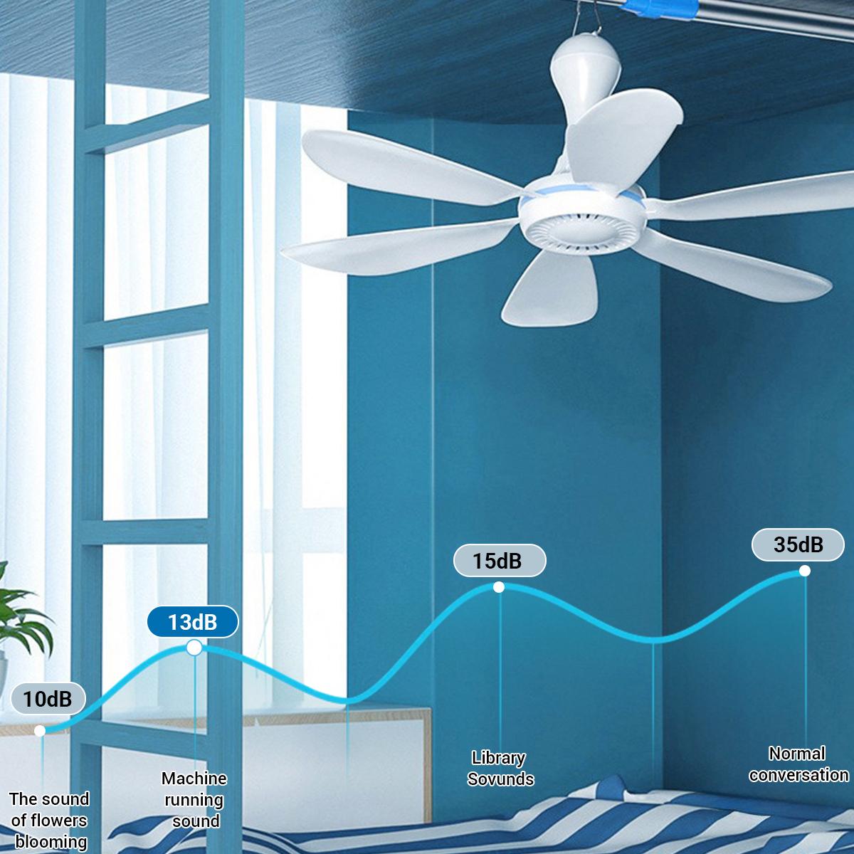 USB Mini Small Ceiling Fan Quiet Camping RV Fans Timing,Speed Emergency Portable Outdoor Hanging Gazebo Canopy Dorm Silent For Grow Tent,Hiking,Outages USB Ceiling fan Home Room with Remote