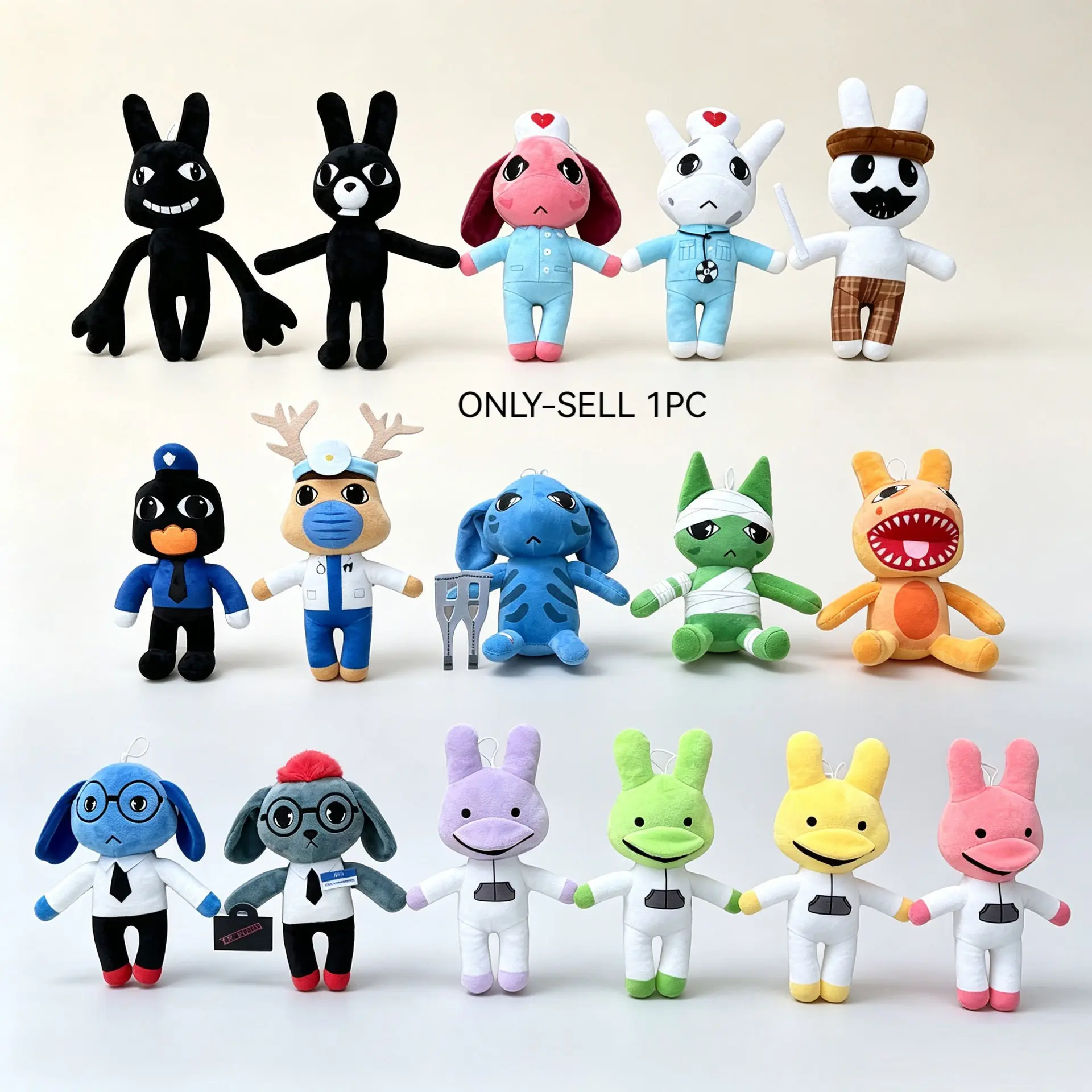 Cartoon Animal Doctor Doll Decoration, Cute Bunny Plush Toy, Soft Filled Desk Ornament, Home Decor, Birthday Gift, Christmas Gift