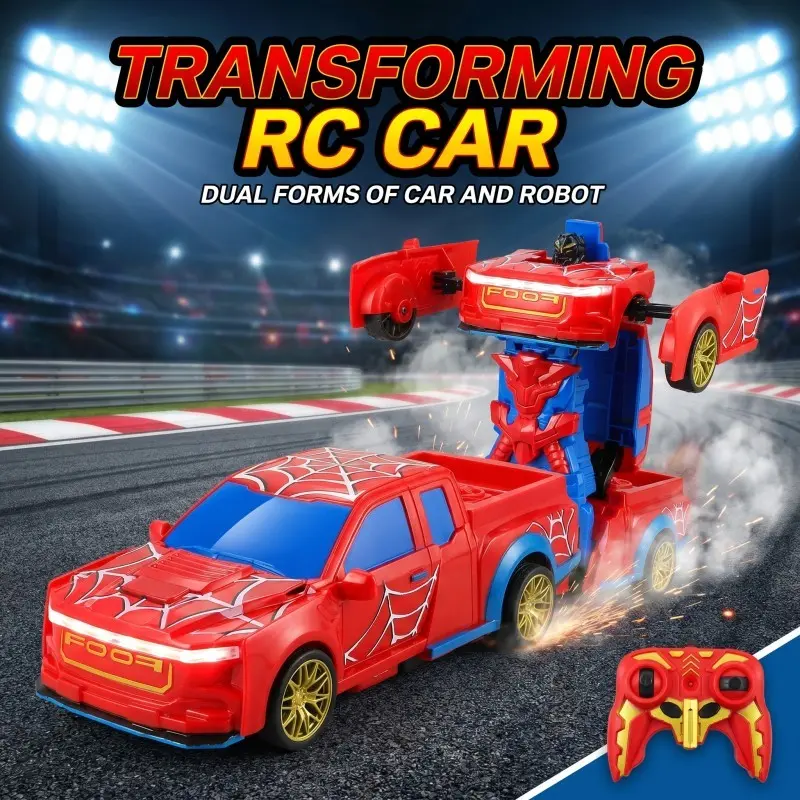 Raptor Spider Remote Control Car, Spider Style Transformable Toy, 2.4g Auto Pairing, One-Button Demo/transform, Gift Box, Needs Batteries