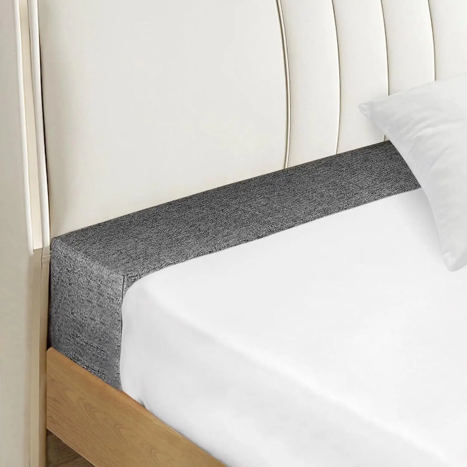 Bed Gap Filler,High-Density Bed Crack Filler with Removable Cover,Mattress Extender for Headboard Gap,Spacer Filler Between Mattress and Wall,Wedge Gap Filler,Dark Gray,39"x2"x6",Twin/Twin XL