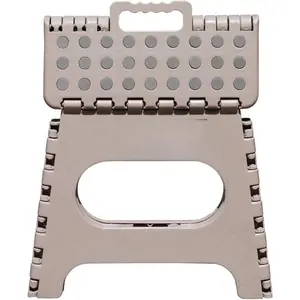 Sturdy Folding Step Stool for Adults & Kids, 10.6-Inch High Eco-Friendly Plastic with Anti-Slip Grips for Kitchen, Bathroom, and Outdoor Use