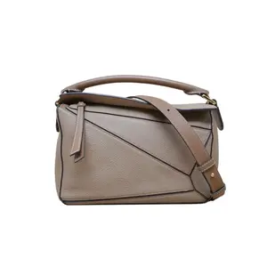 Pre-owned Loewe Puzzle 24 Geometric Bag, Small Size Grey P225889208
