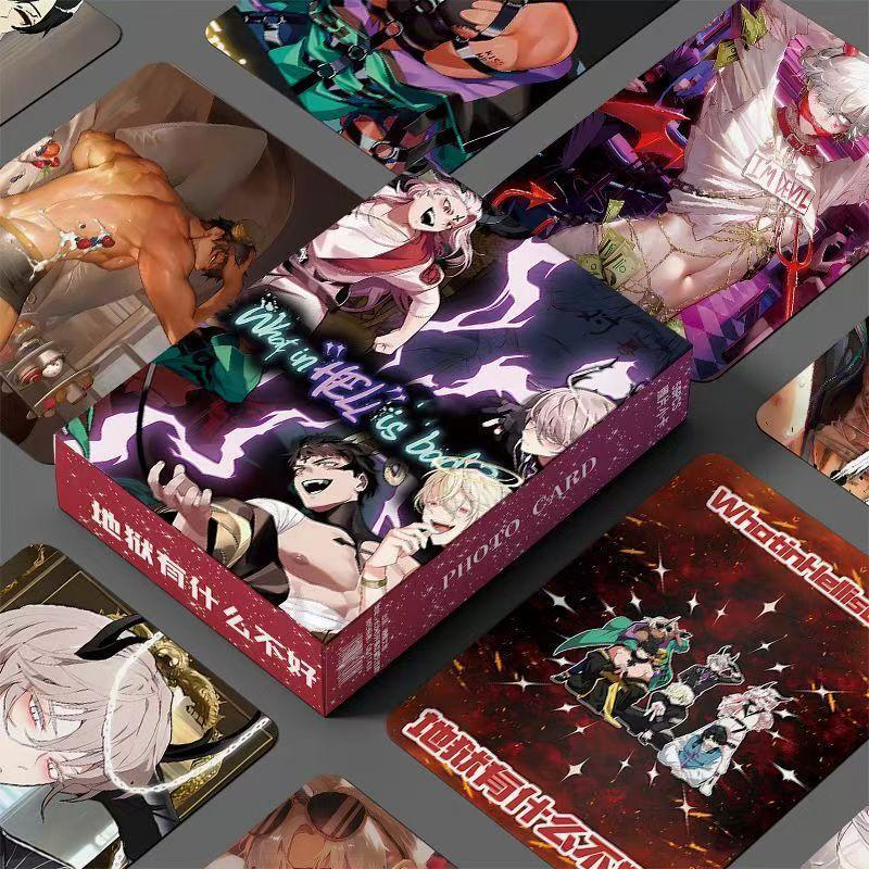 55 Pcs/Set New Game What in HELL Is Bad Laser Lomo Card Character 3 Inches Photocard Fans Friends Collection Cosplay Gift