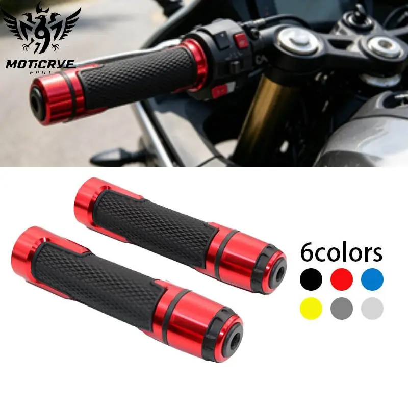 Universal 7/8'' 22mm Anti-Slip Motorcycle Grip, Handlebar Hand Grips End, Compatible with Yamaha, Honda, Suzuki, Kawasaki