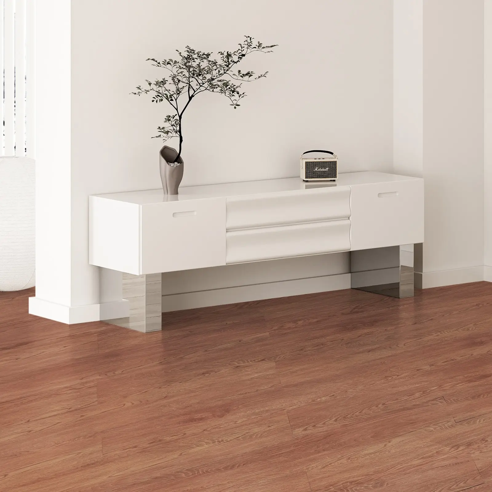 VEVOR Self-Adhesive Vinyl Floor Tiles, 36''x6'' 36 Pcs 2.5mm Thick Peel & Stick Deep Brown Wood Grain, 54 sq ft/Box, Easy-Install Indoor Residential Flooring, Waterproof Durable for Kitchens, Dining Room