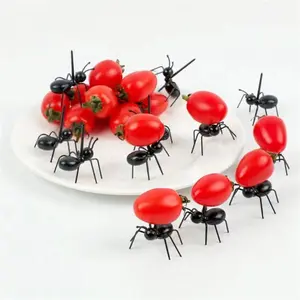 6pcs  Ants Food Fruit Picks Decoration Ant Shape Forks Snack Cake Dessert Tableware for Home Kitchen Party Dinner Fruit Pick