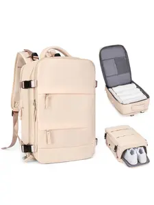 Unisex Cabin Size Travel Carry On Backpack with External USB Interface, Multi Compartment Storage and Wet Dry Separation Design, Heavy Duty Backpack for Business Travel, Outdoor Hiking, Gym Workout, Everyday Casual, Backpack Carry On Luggage