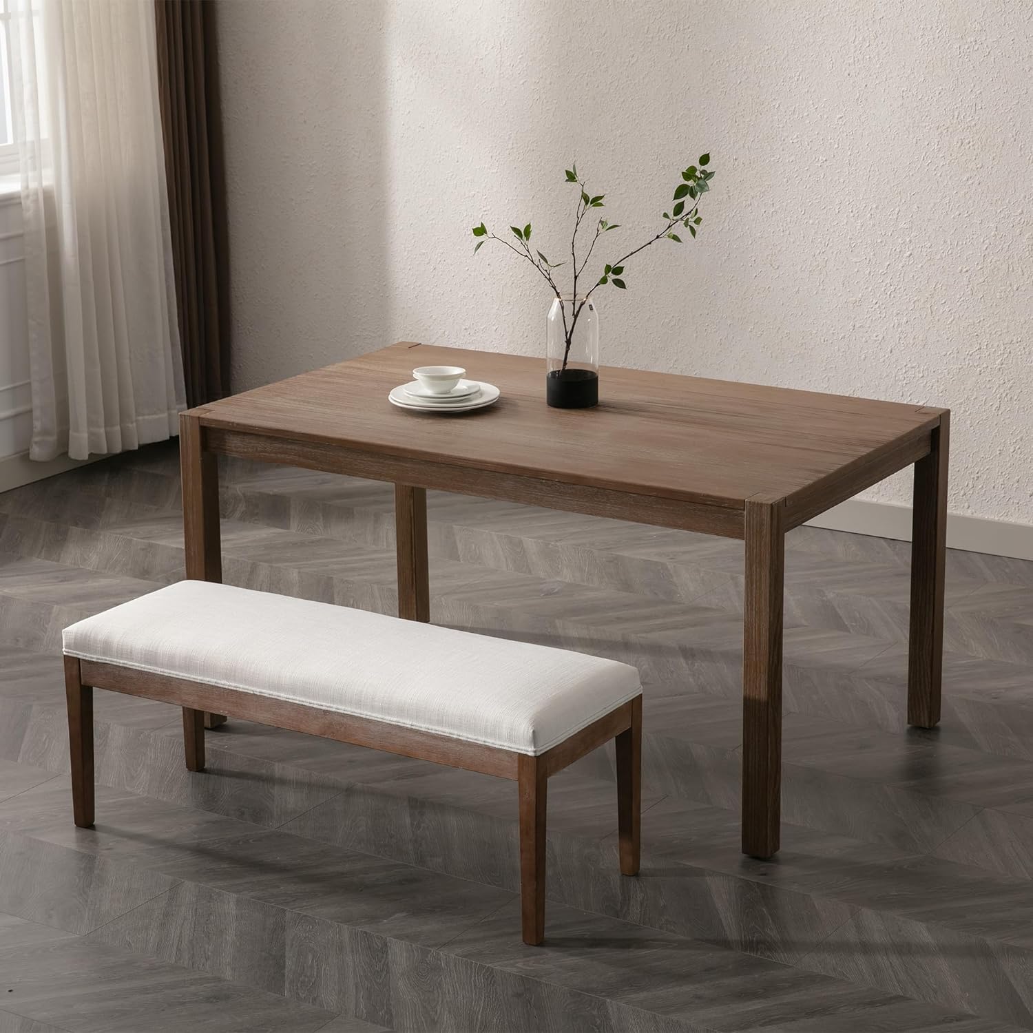 chairus Dining Table Benches Farmhouse Shoe Bench Seat for Hallway Bedroom End of Bed Vintage 45.5" Wooden Leg Benches for Kitchen Restaurant Window, BeigeMultifunctional home bedroom storage bedside cabinet sit-down sofa stool rectangular chairus Dining Table Benches Farmhouse Shoe Bench Seat for Hallway Bedroom End of Bed Vintage 45.5" Wooden Leg Benches for Kitchen Restaurant Window, BeigeMultifunctional home bedroom storage bedside cabinet sit-down sofa stool rectangular